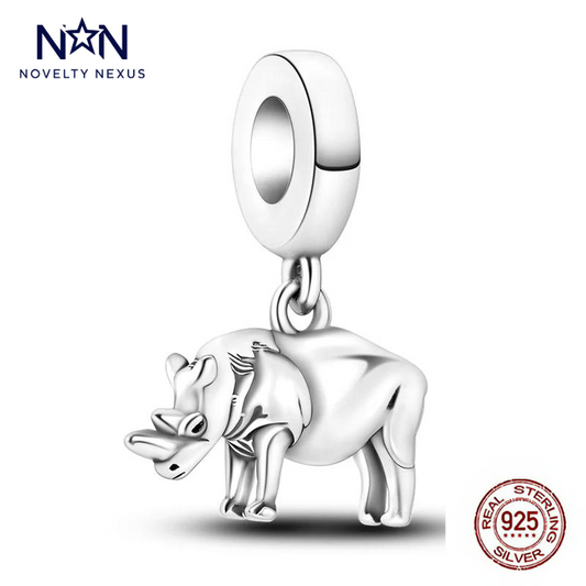 "Rhino Spirit" Sterling Silver Charm