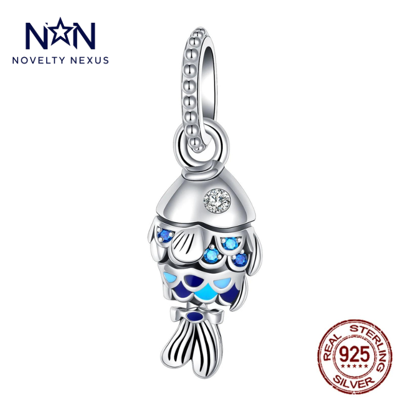 Ciondolo in argento sterling "Pesce incantato".