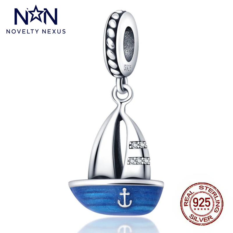 Ciondolo per barca a vela nautica – Perfetto per gli amanti del mare, argento sterling