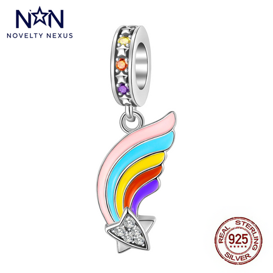 "Rainbow Flight" Sterling Silver Charm