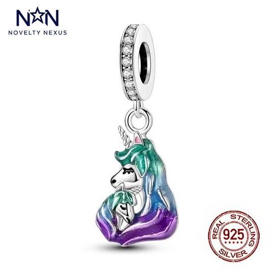 "Magical Bond" Sterling Silver Unicorn Charm