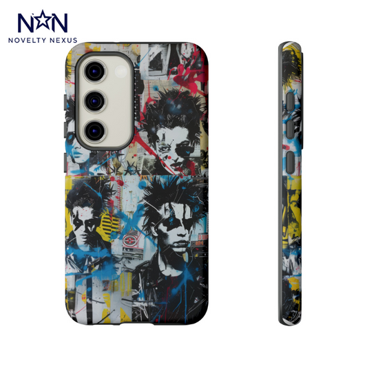 Urban Punk Graffiti Art Phone Case, Durable Protective Cover for Latest Models, Eye-Catching Street Style Accessory, Tough Cases