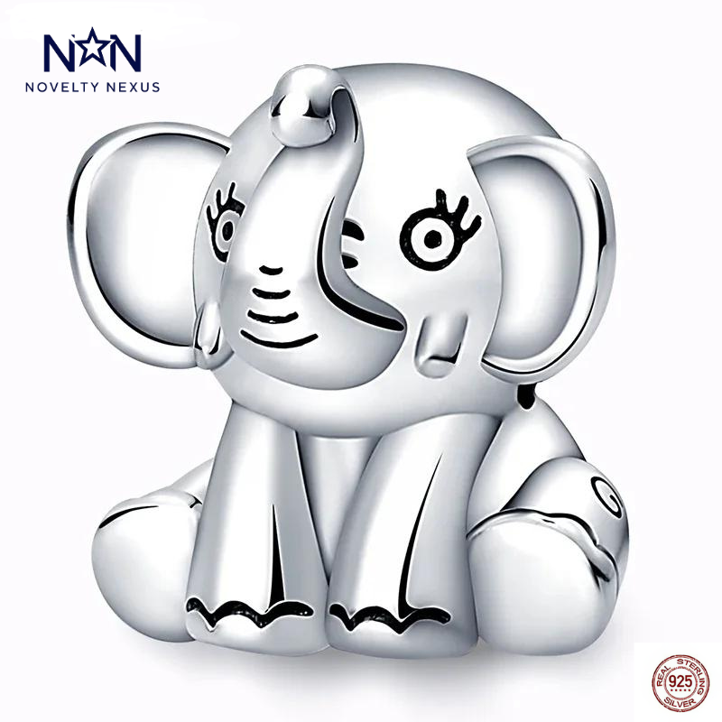 Elefanten-Anhänger „Adorable Trunk Up“. Sterlingsilber