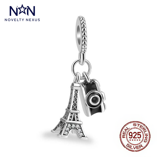 Parisian Adventure Charm – Perfect for Travel Enthusiasts, Sterling Silver