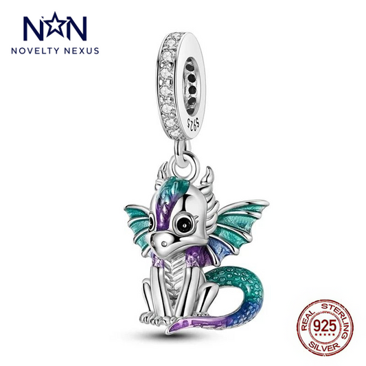 "Enchanted Dragon" Sterling Silver Charm