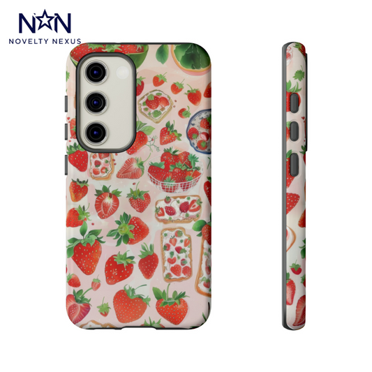 Custodia per telefono con motivo dolce fragola, cover con design di frutta fresca estiva per smartphone, custodie resistenti 