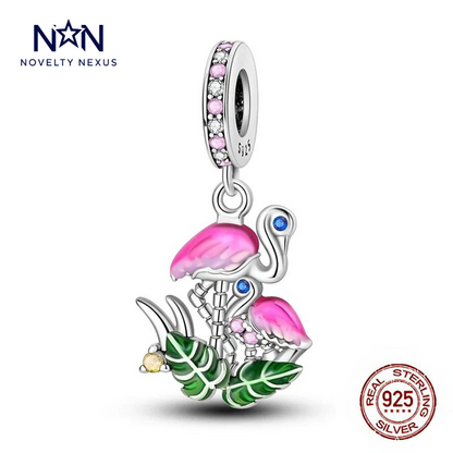 Charm "Flamingo Paradise" aus Sterlingsilber