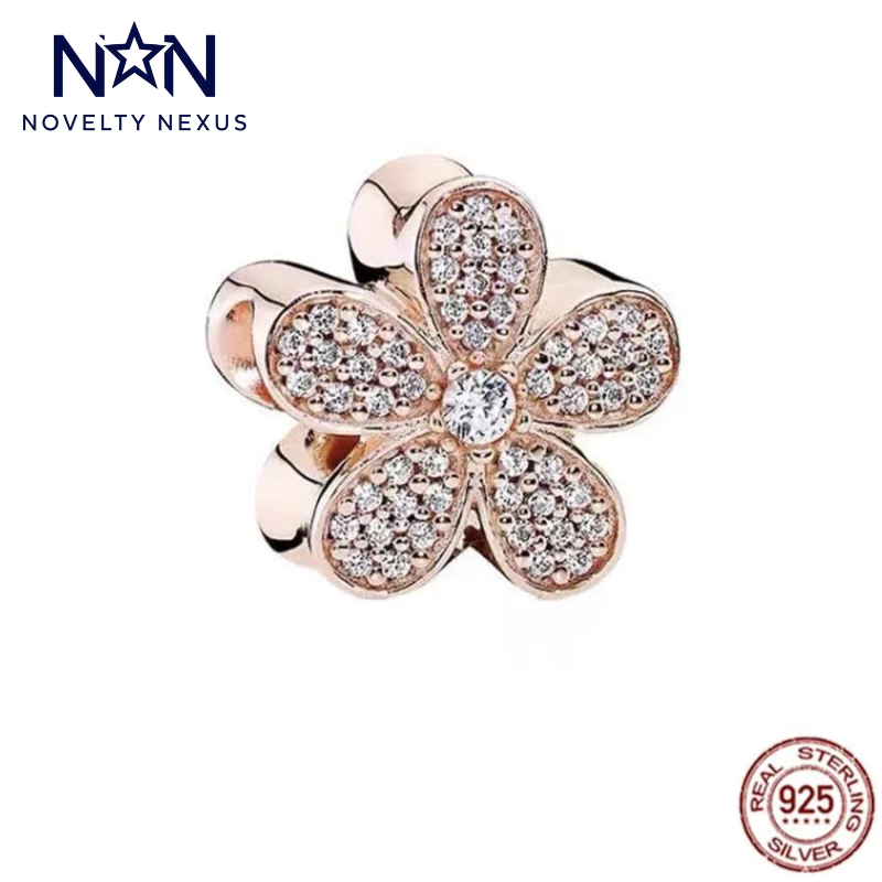 Blossoming Beauty Rosegold Blumen Charm