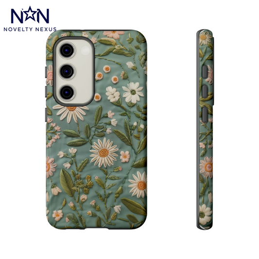 Custodia per telefono Serene Daisy Garden, cover dal design floreale Spring Bloom per smartphone, custodie per telefoni resistenti 