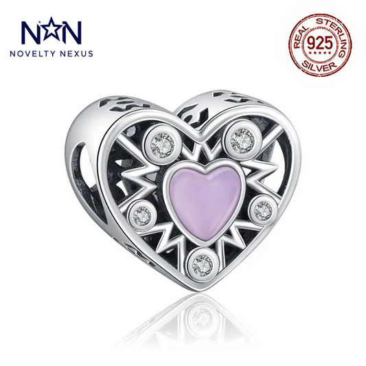 "Radiant Heart Lavender" and Sterling Silver Charm