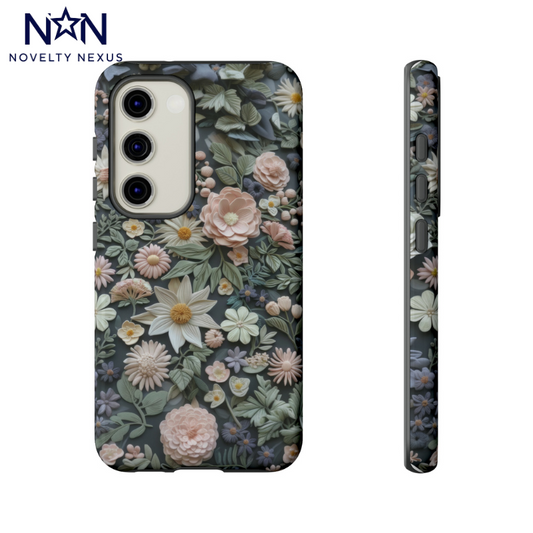 Elegante custodia per telefono da giardino, design lussureggiante con composizione floreale, custodia protettiva sofisticata, custodie per telefono resistenti