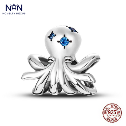 "Enchanted Ocean Octopus" Sterling Silver Charm