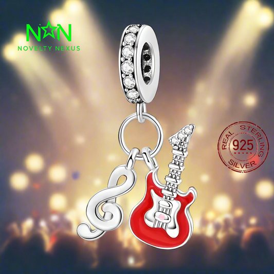 "Rock & Roll" Sterling Silver Charm