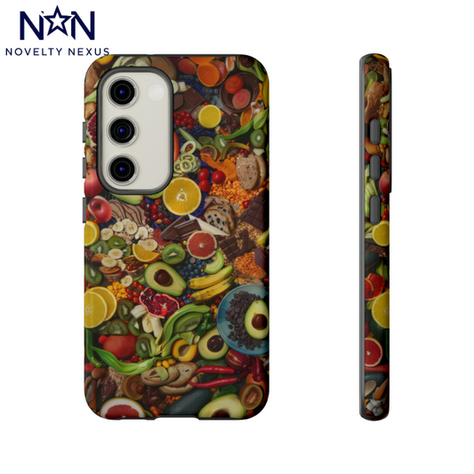 Custodia per iPhone Vibrant Healthy Foods, design nutriente di frutta e verdura, custodia protettiva energizzante, custodie resistenti